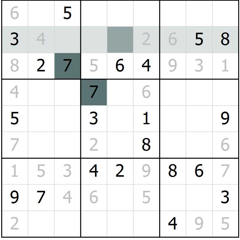 Position des candidats pour la solution de la Gr 13 page 15 du magazine de sudoku Expert n° 016