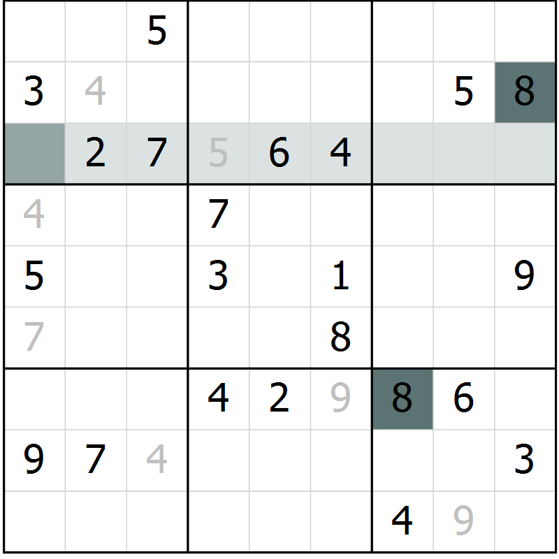 Position des candidats pour la solution de la Gr 13 page 15 du magazine de sudoku Expert n° 016