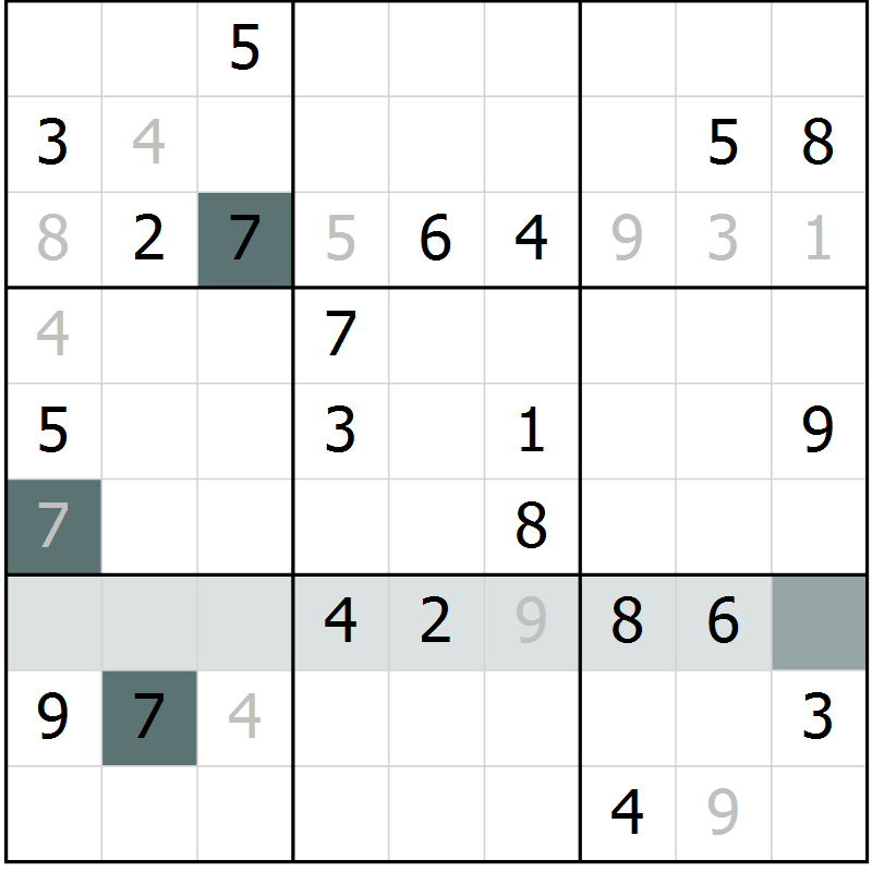 Position des candidats pour la solution de la Gr 13 page 15 du magazine de sudoku Expert n° 016