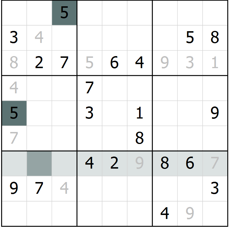 Position des candidats pour la solution de la Gr 13 page 15 du magazine de sudoku Expert n° 016