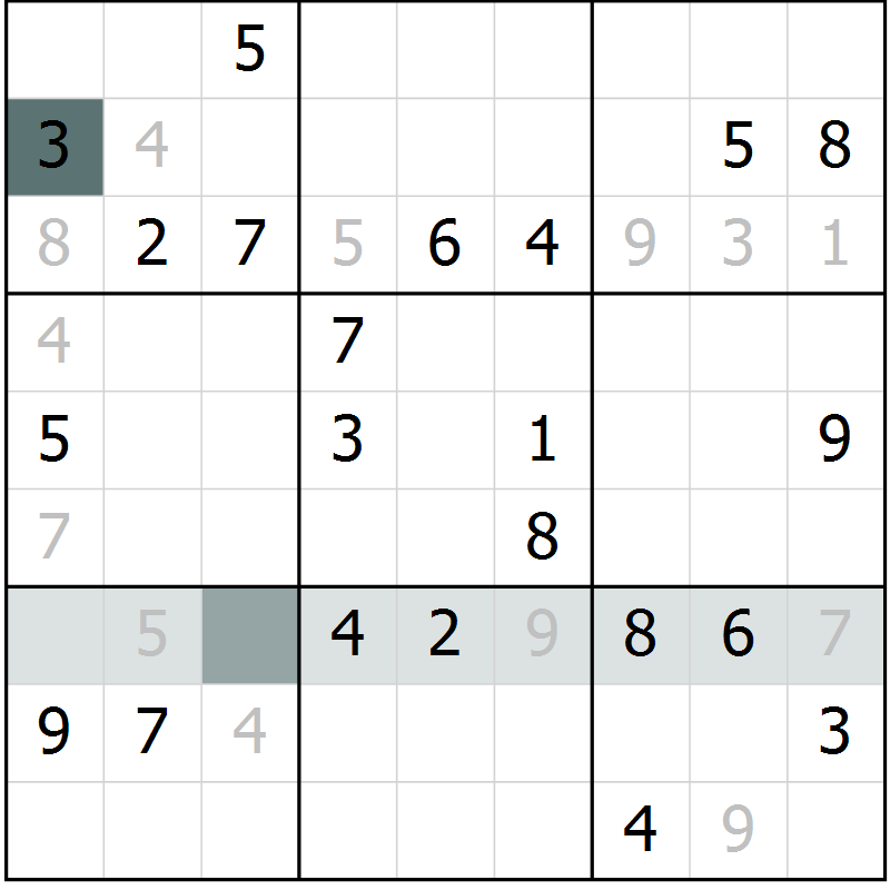 Position des candidats pour la solution de la Gr 13 page 15 du magazine de sudoku Expert n° 016