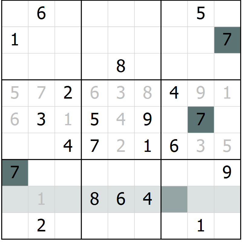 Position des candidats pour la solution de la Gr 14 page 16 du magazine de sudoku Expert n° 016