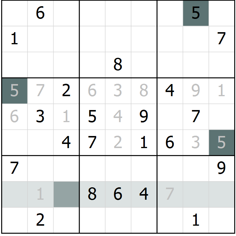 Position des candidats pour la solution de la Gr 14 page 16 du magazine de sudoku Expert n° 016
