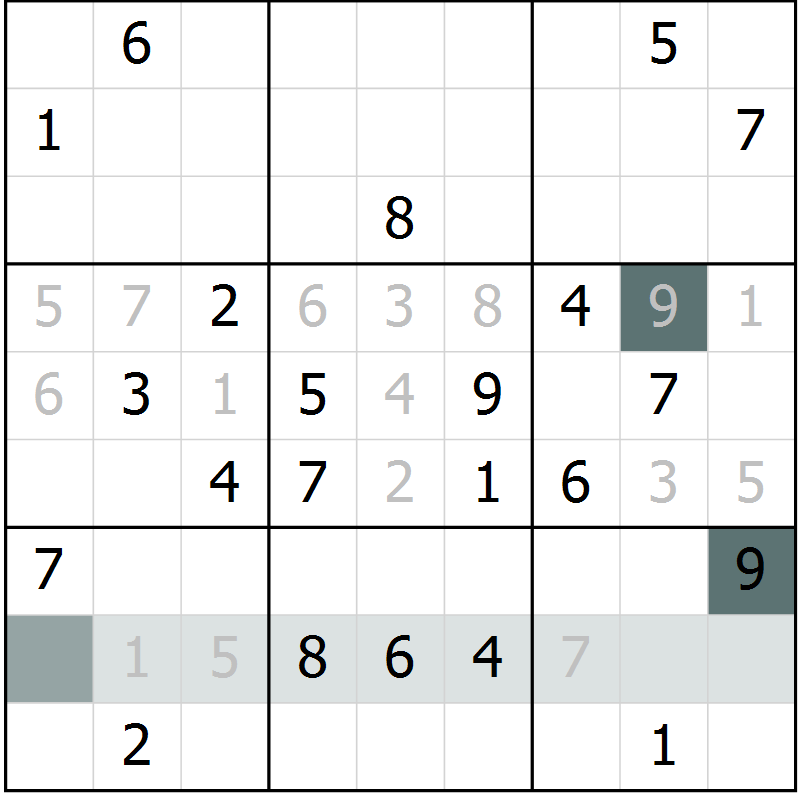 Position des candidats pour la solution de la Gr 14 page 16 du magazine de sudoku Expert n° 016