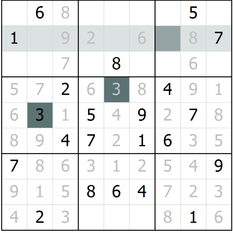 Position des candidats pour la solution de la Gr 14 page 16 du magazine de sudoku Expert n° 016