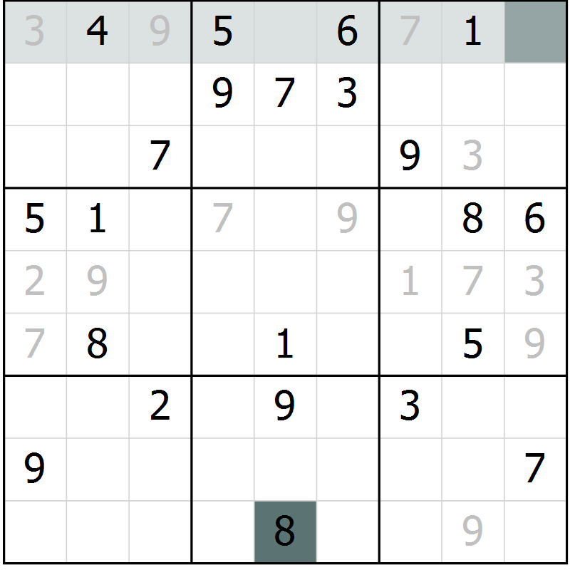 Position des candidats pour la solution de la Gr 17 page 19 du magazine de sudoku Expert n° 016