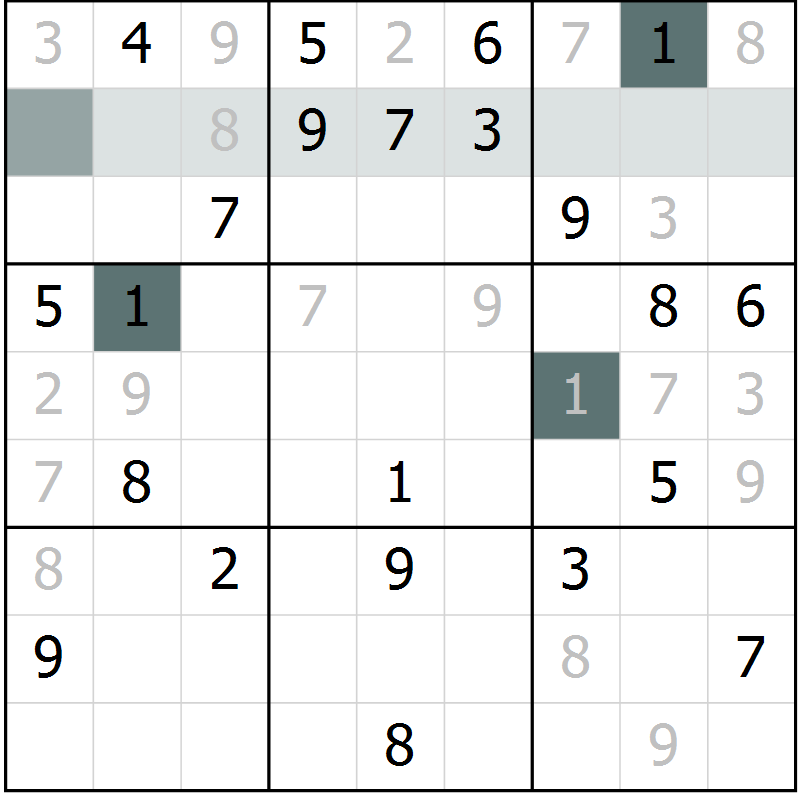 Position des candidats pour la solution de la Gr 17 page 19 du magazine de sudoku Expert n° 016