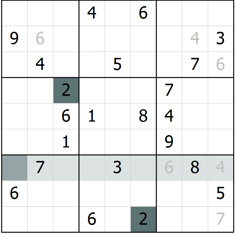 Position des candidats pour la solution de la Gr 18 page 20 du magazine de sudoku Expert n° 016