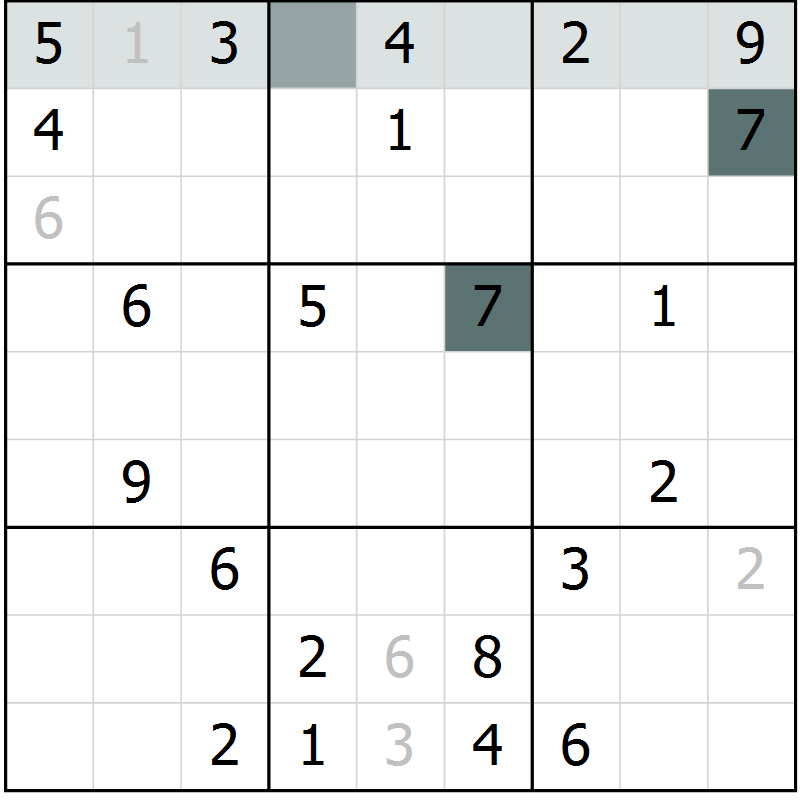 Position des candidats pour la solution de la Gr 20 page 22 du magazine de sudoku Expert n° 016