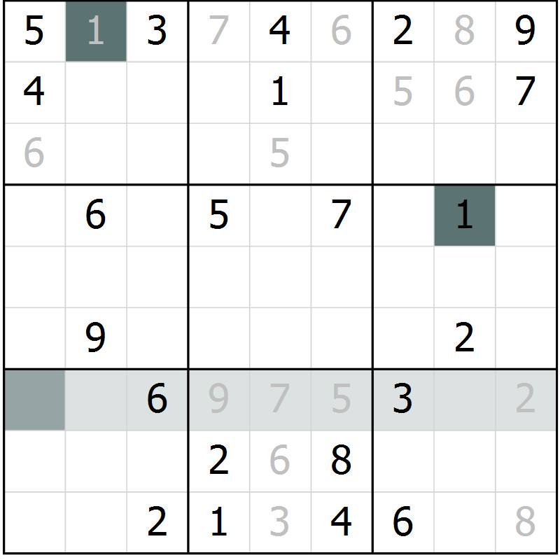 Position des candidats pour la solution de la Gr 20 page 22 du magazine de sudoku Expert n° 016