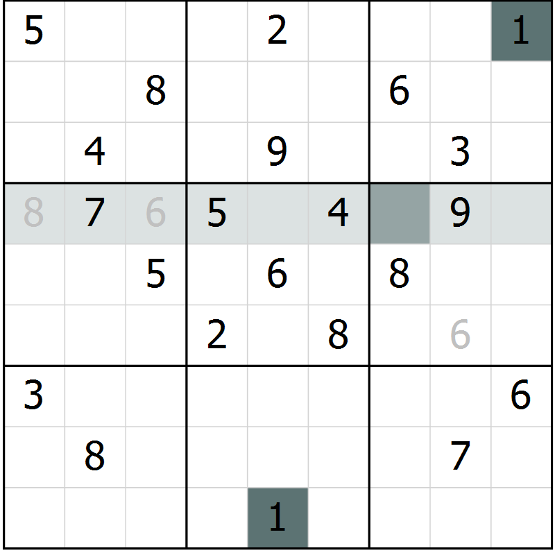 Position des candidats pour la solution de la Gr 21 page 23 du magazine de sudoku Expert n° 016