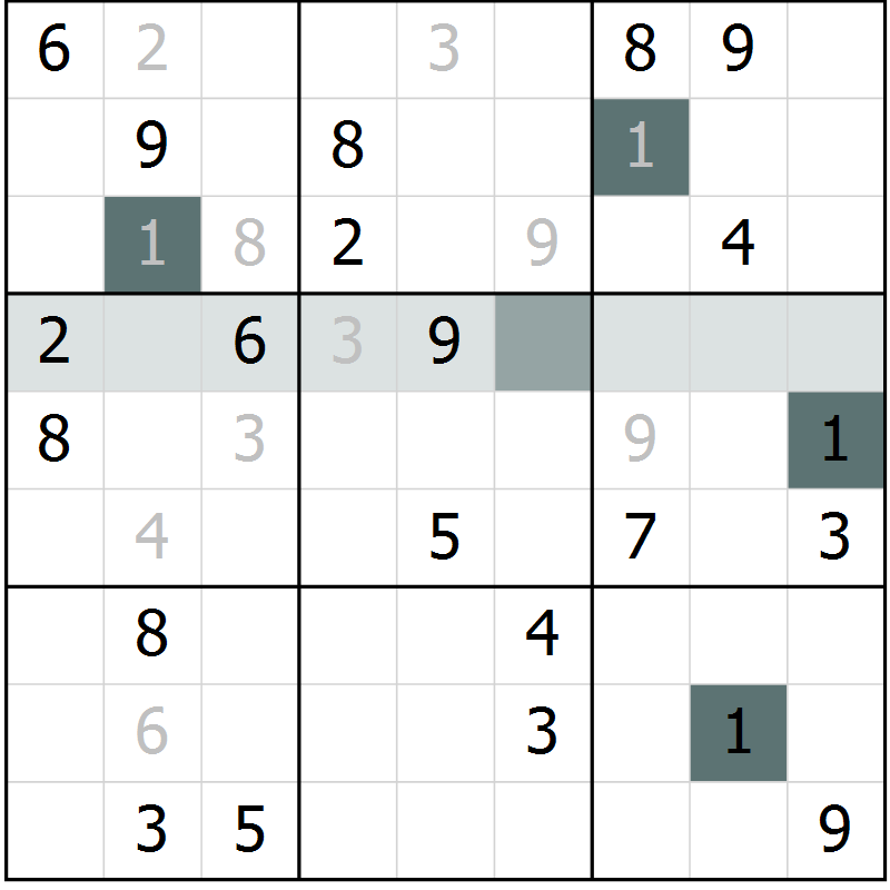 Position des candidats pour la solution de la Gr 22 page 24 du magazine de sudoku Expert n° 016
