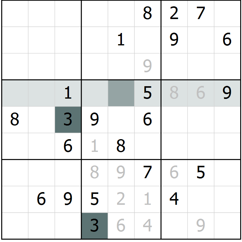 Position des candidats pour la solution de la Gr 25 page 27 du magazine de sudoku Expert n° 016