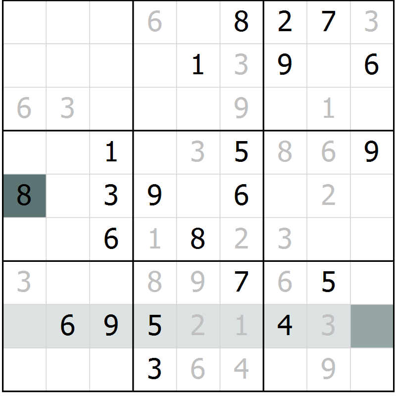 Position des candidats pour la solution de la Gr 25 page 27 du magazine de sudoku Expert n° 016
