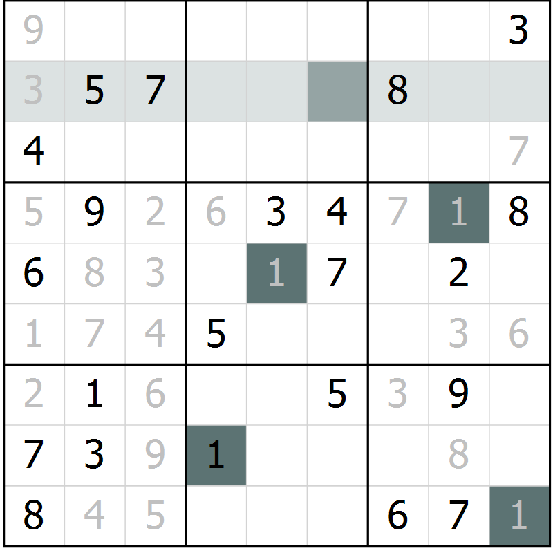 Position des candidats pour la solution de la Gr 28 page 30 du magazine de sudoku Expert n° 016