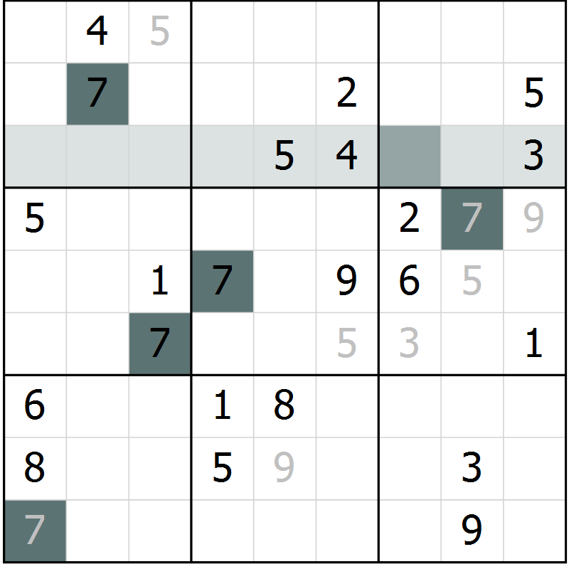 Position des candidats pour la solution de la Gr 32 page 34 du magazine de sudoku Expert n° 016