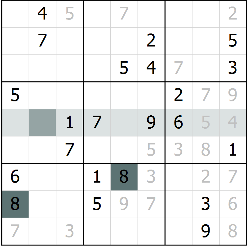 Position des candidats pour la solution de la Gr 32 page 34 du magazine de sudoku Expert n° 016