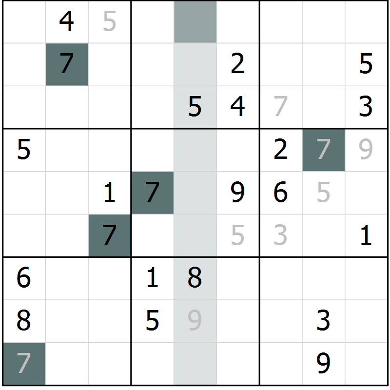 Position des candidats pour la solution de la Gr 32 page 34 du magazine de sudoku Expert n° 016