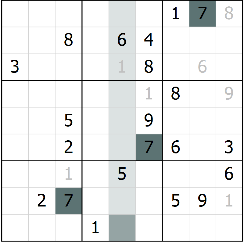 Position des candidats pour la solution de la Gr 35 page 37 du magazine de sudoku Expert n° 016