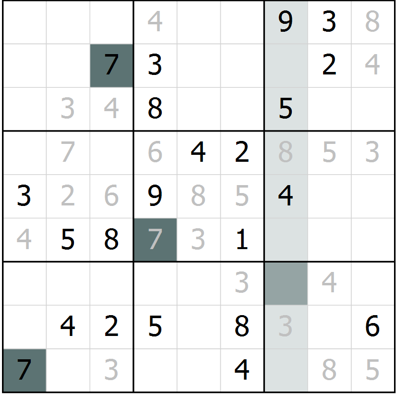 Position des candidats pour la solution de la Gr 36 page 38 du magazine de sudoku Expert n° 016