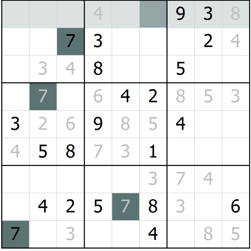 Position des candidats pour la solution de la Gr 36 page 38 du magazine de sudoku Expert n° 016