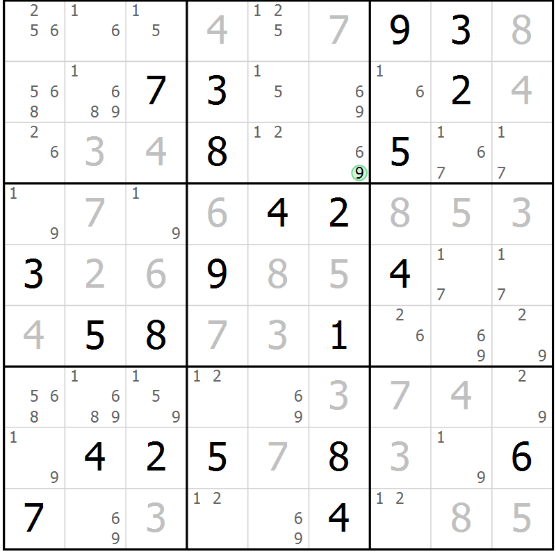 Position des candidats pour la solution de la Gr 36 page 38 du magazine de sudoku Expert n° 016