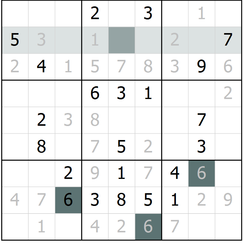 Position des candidats pour la solution de la Gr 37 page 39 du magazine de sudoku Expert n° 016