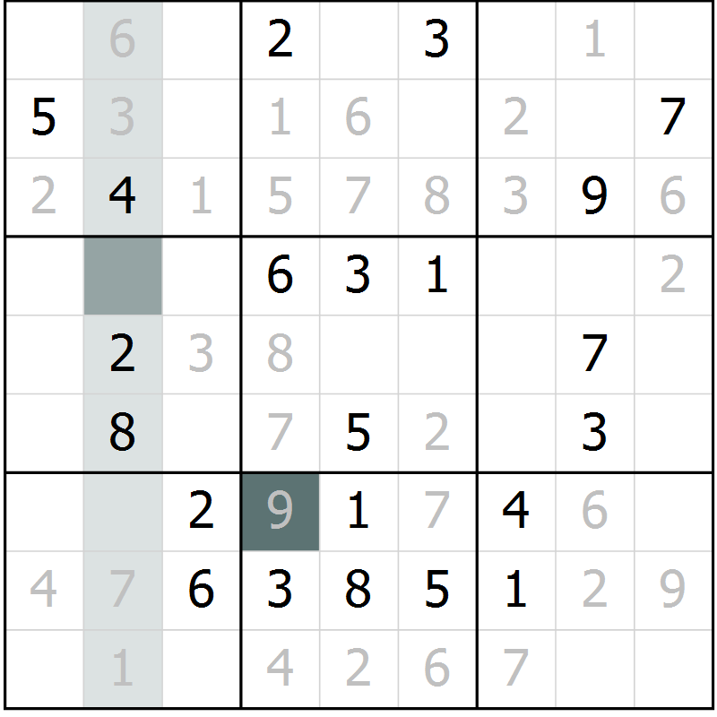 Position des candidats pour la solution de la Gr 37 page 39 du magazine de sudoku Expert n° 016