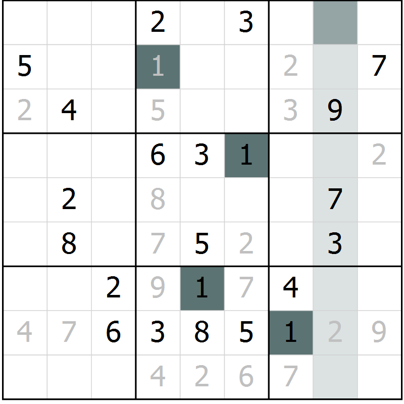 Position des candidats pour la solution de la Gr 37 page 39 du magazine de sudoku Expert n° 016