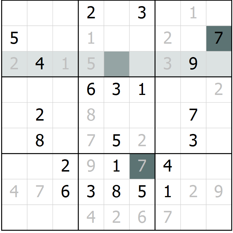 Position des candidats pour la solution de la Gr 37 page 39 du magazine de sudoku Expert n° 016