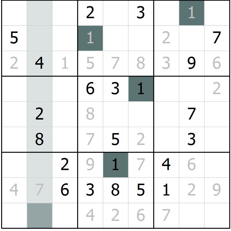 Position des candidats pour la solution de la Gr 37 page 39 du magazine de sudoku Expert n° 016