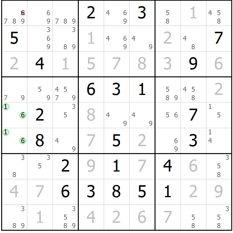 Position des candidats pour la solution de la Gr 37 page 39 du magazine de sudoku Expert n° 016