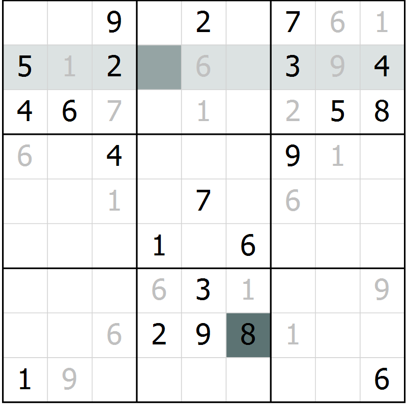 Position des candidats pour la solution de la Gr 39 page 41 du magazine de sudoku Expert n° 016
