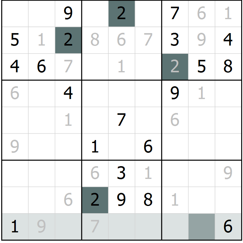 Position des candidats pour la solution de la Gr 39 page 41 du magazine de sudoku Expert n° 016