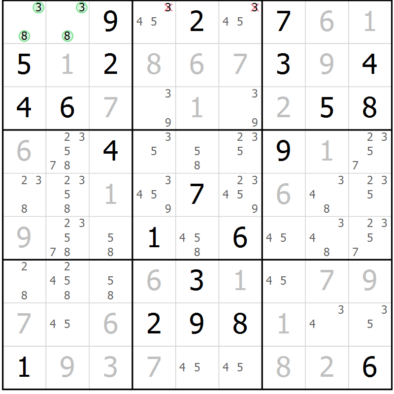Position des candidats pour la solution de la Gr 39 page 41 du magazine de sudoku Expert n° 016