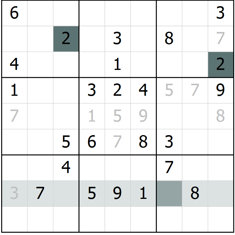 Position des candidats pour la solution de la Gr 4 page 6 du magazine de sudoku Expert n° 016