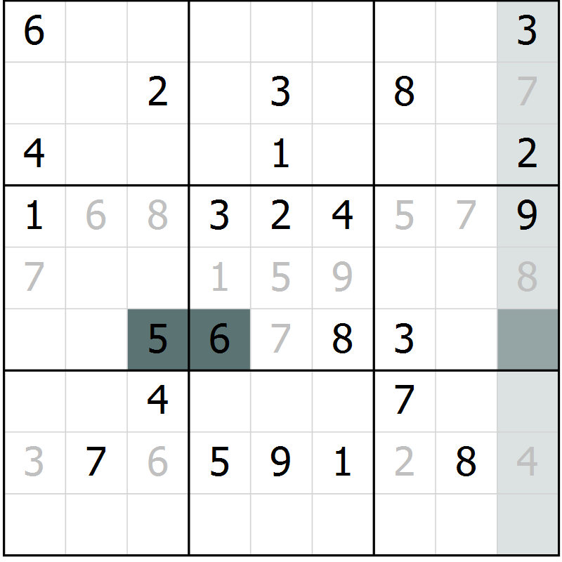 Position des candidats pour la solution de la Gr 4 page 6 du magazine de sudoku Expert n° 016