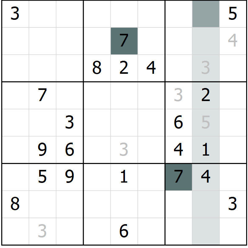 Position des candidats pour la solution de la Gr 40 page 42 du magazine de sudoku Expert n° 016