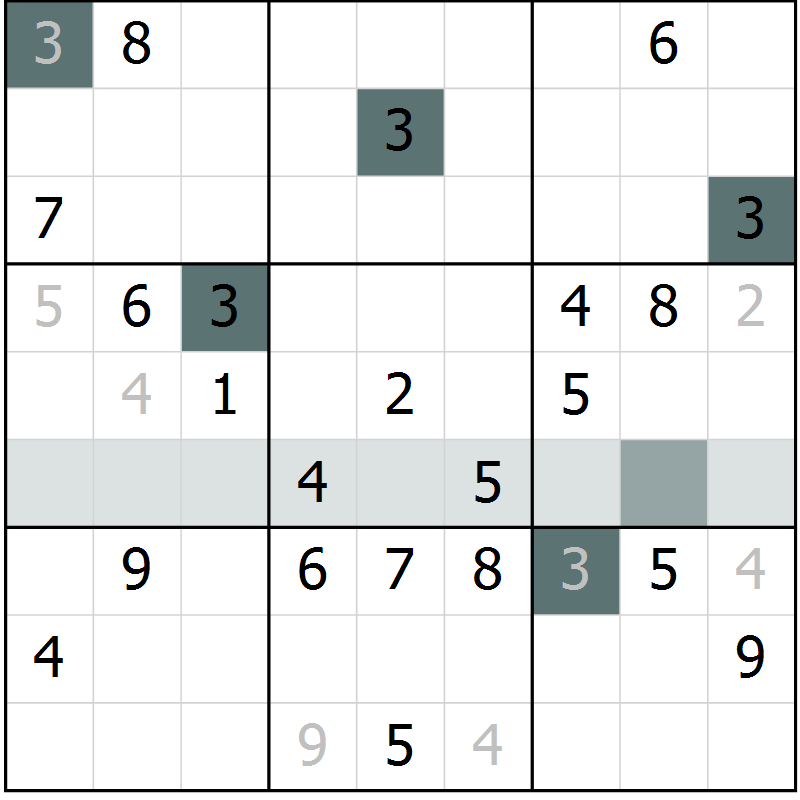 Position des candidats pour la solution de la Gr 41 page 43 du magazine de sudoku Expert n° 016