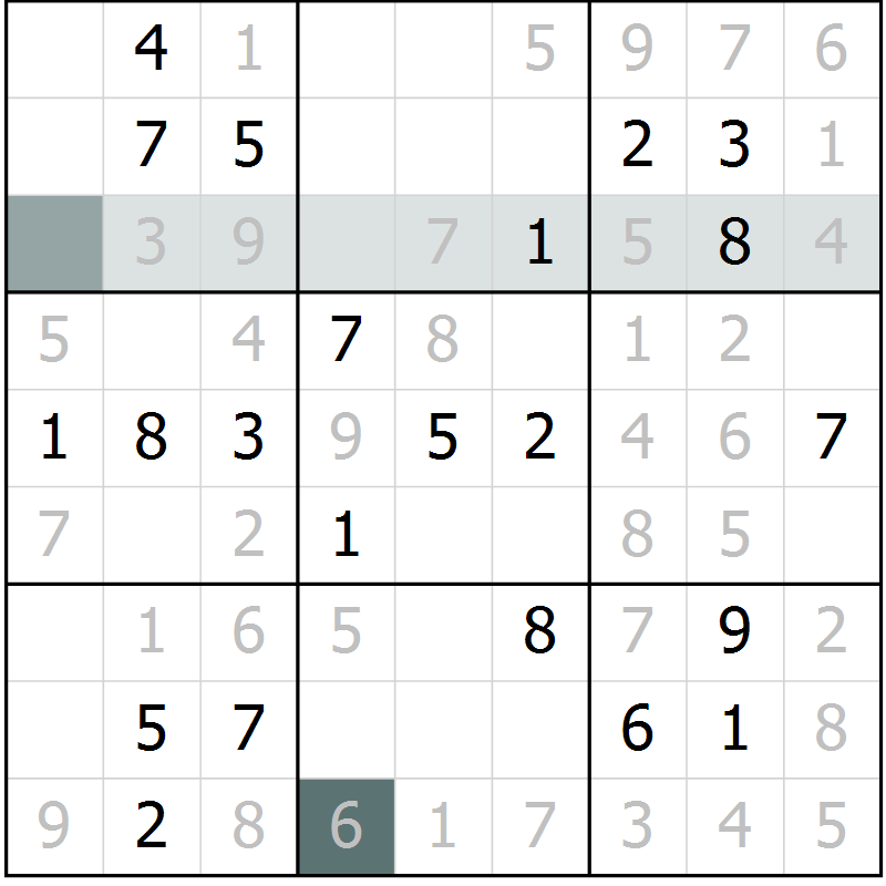 Position des candidats pour la solution de la Gr 42 page 44 du magazine de sudoku Expert n° 016