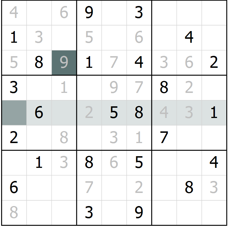 Position des candidats pour la solution de la Gr 43 page 45 du magazine de sudoku Expert n° 016