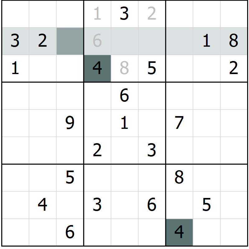 Position des candidats pour la solution de la Gr 44 page 46 du magazine de sudoku Expert n° 016