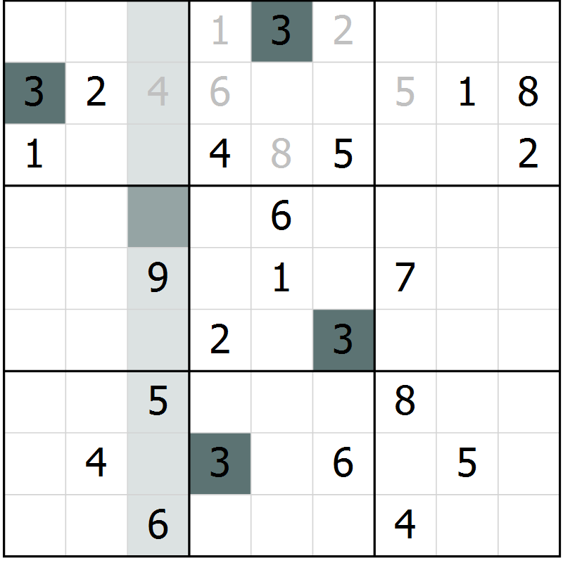 Position des candidats pour la solution de la Gr 44 page 46 du magazine de sudoku Expert n° 016