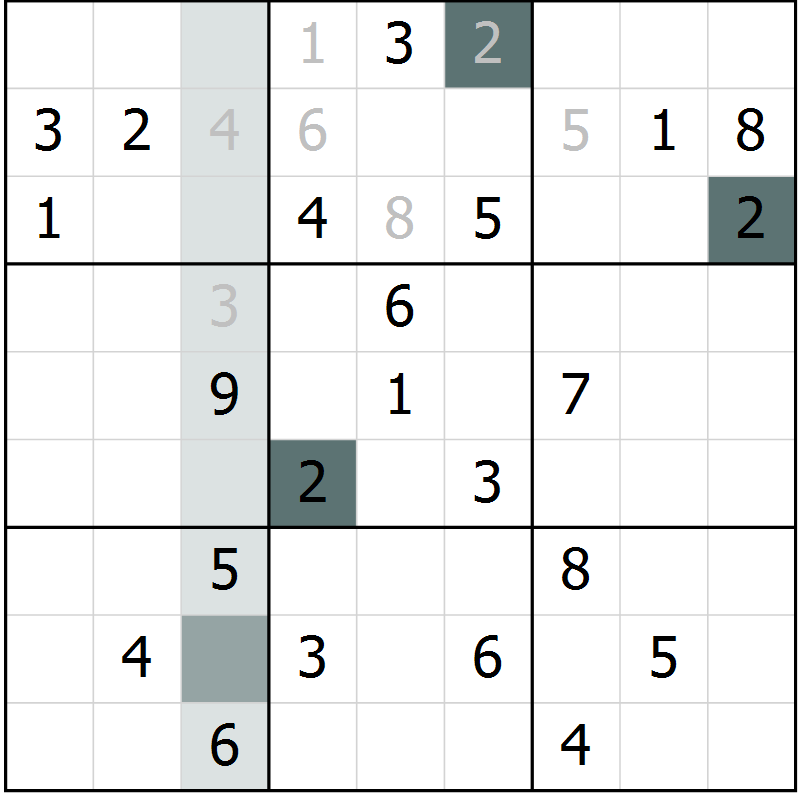 Position des candidats pour la solution de la Gr 44 page 46 du magazine de sudoku Expert n° 016