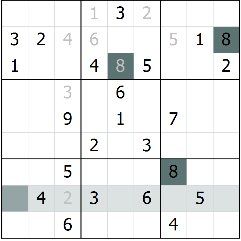 Position des candidats pour la solution de la Gr 44 page 46 du magazine de sudoku Expert n° 016