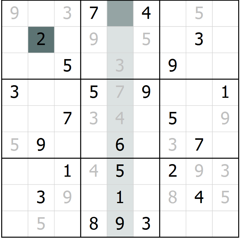 Position des candidats pour la solution de la Gr 46 page 48 du magazine de sudoku Expert n° 016