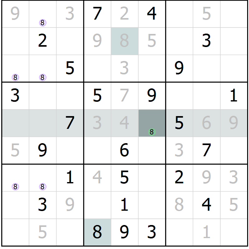 Position des candidats pour la solution de la Gr 46 page 48 du magazine de sudoku Expert n° 016