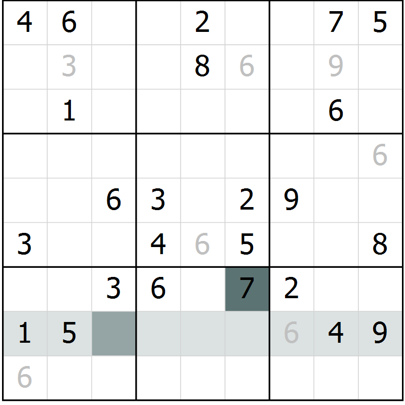 Position des candidats pour la solution de la Gr 47 page 49 du magazine de sudoku Expert n° 016