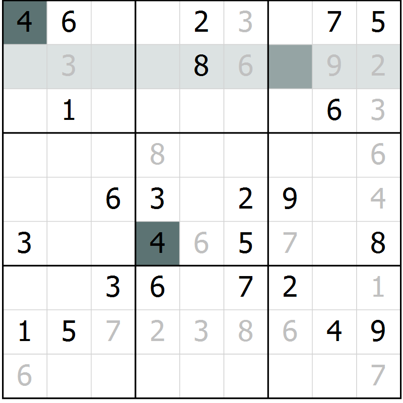 Position des candidats pour la solution de la Gr 47 page 49 du magazine de sudoku Expert n° 016