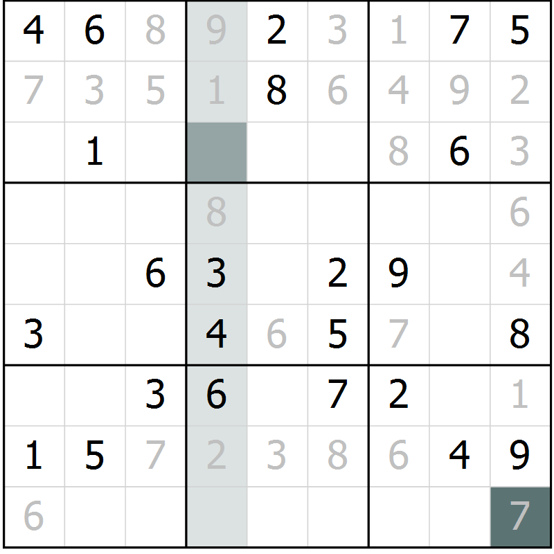 Position des candidats pour la solution de la Gr 47 page 49 du magazine de sudoku Expert n° 016